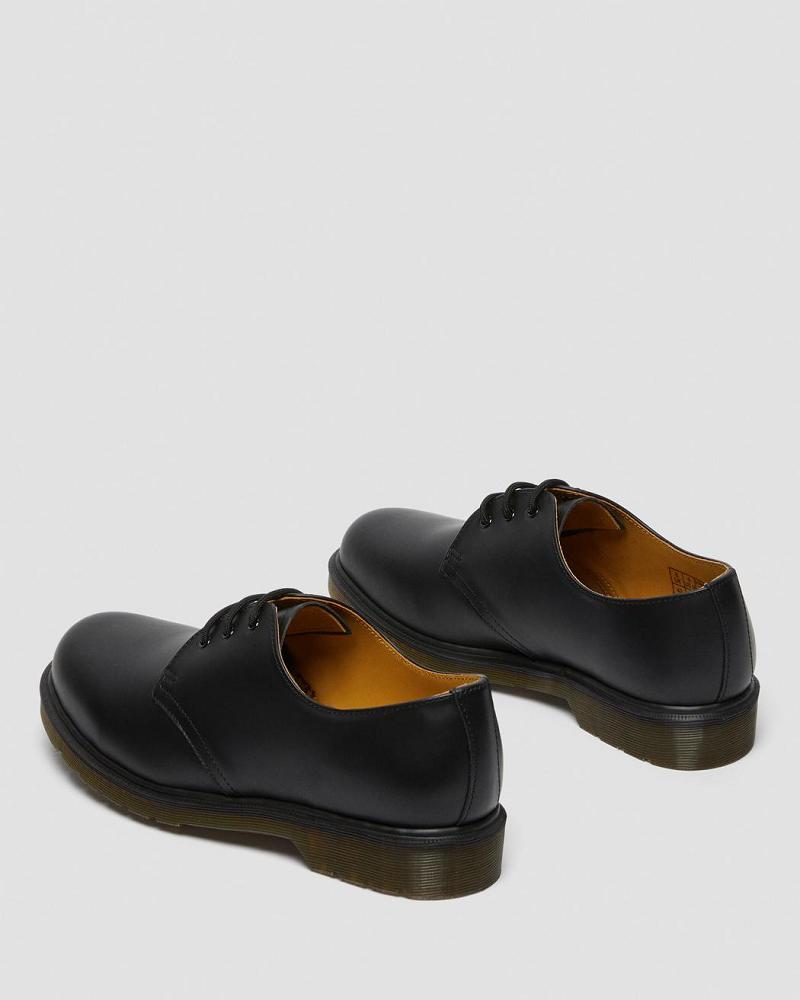 Black Men's Dr Martens 1461 Plain Welt Smooth Leather Oxfords Shoes | CA 601PJJ